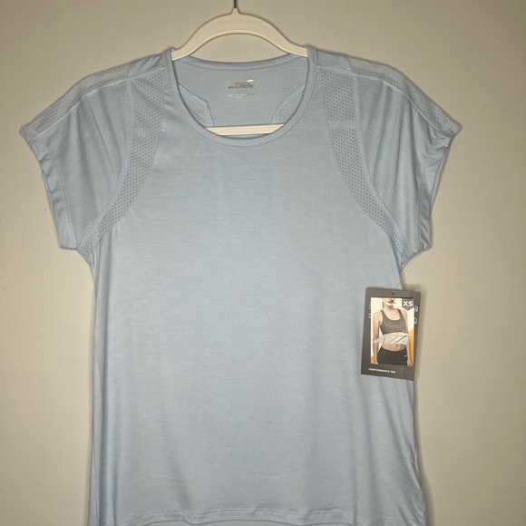 Avia Womens Size XS Top Short Sleeve high low baby Blue Performance Tee Active - Picture 7 of 11